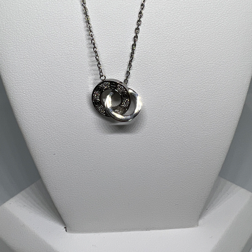 Love Necklace White Gold Rings With Replica Diamonds